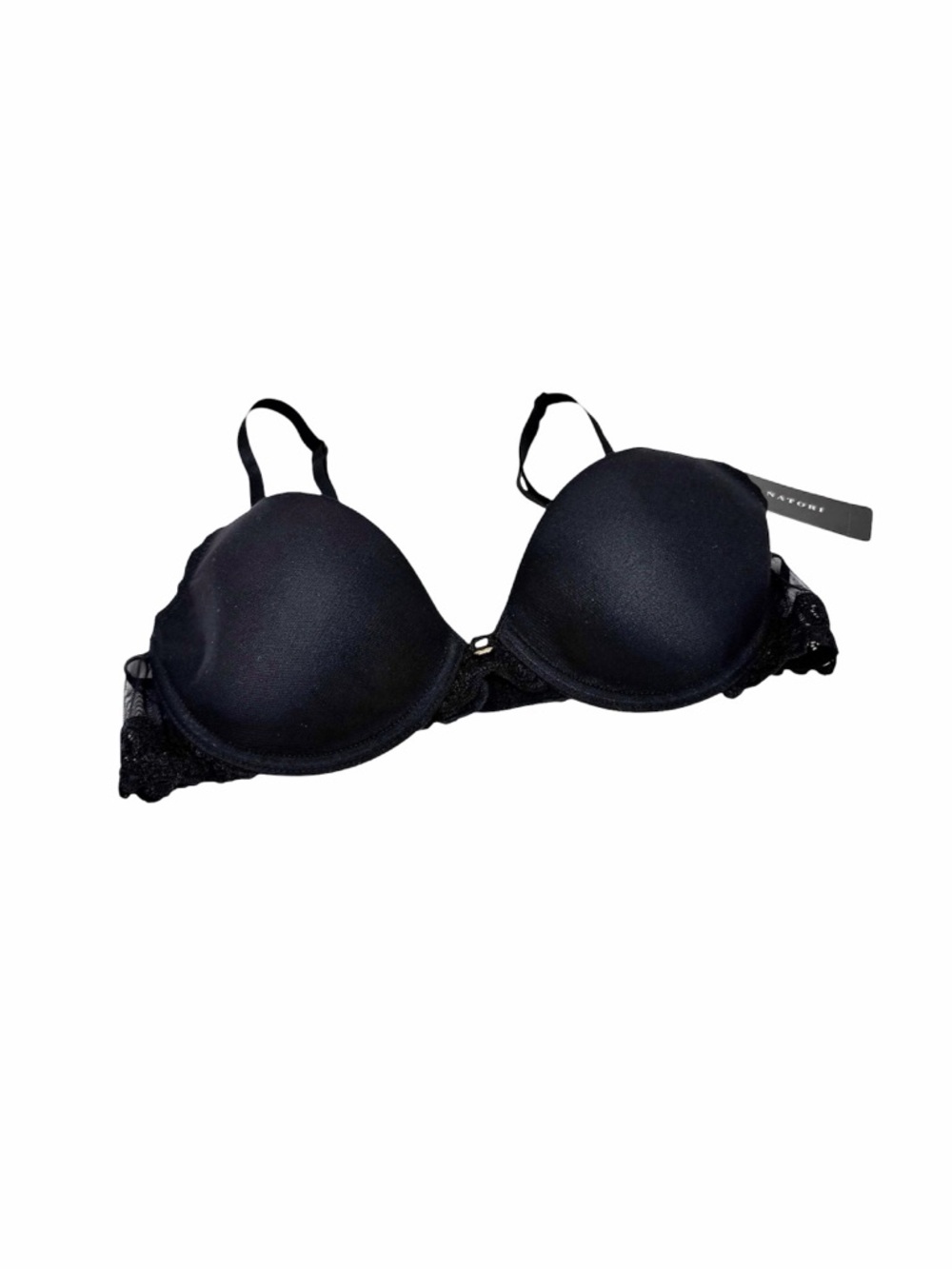 Natori Black Lace-Trim Bra
